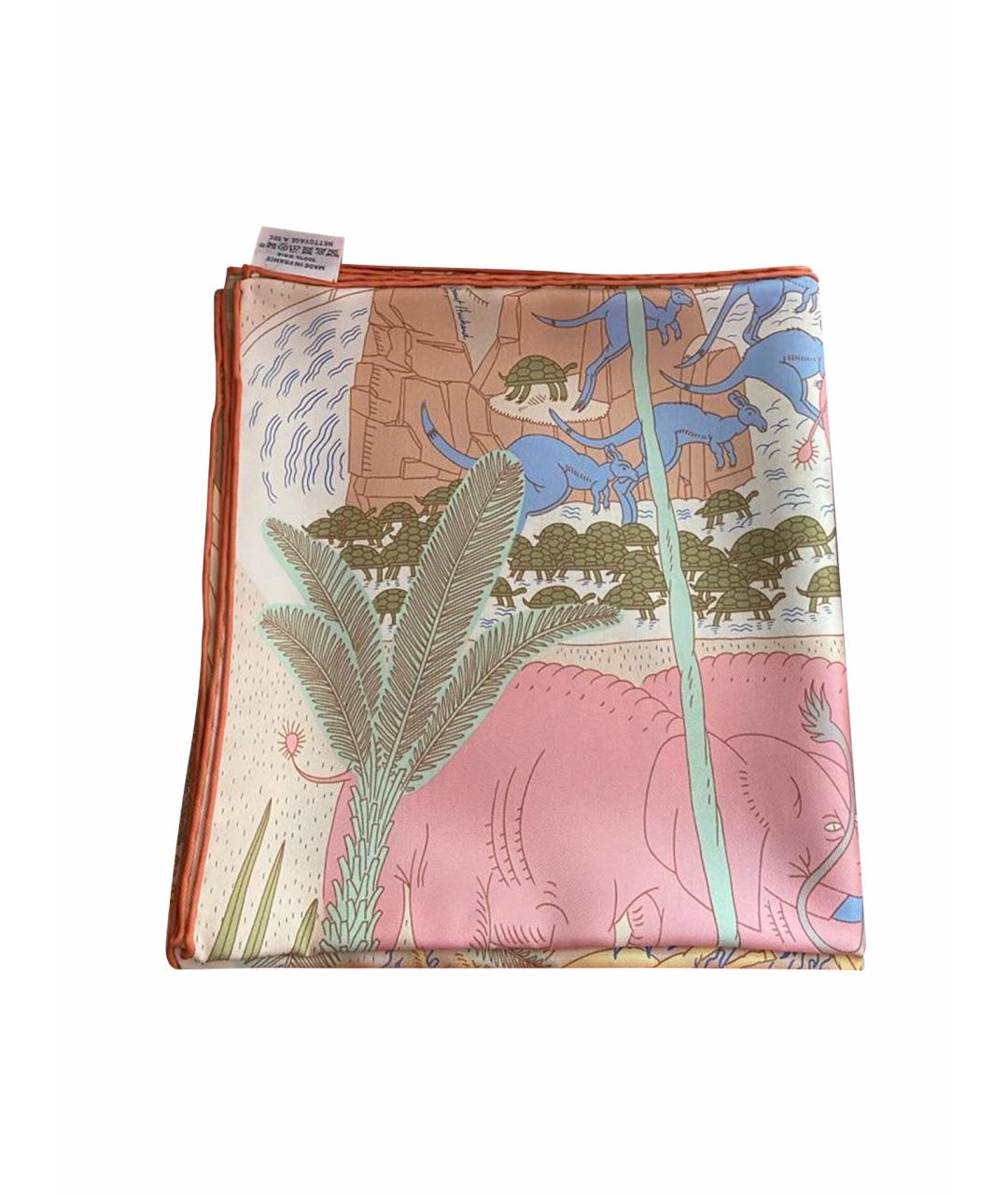HERMES PRE-OWNED Бежевый шелковый платок, фото 1