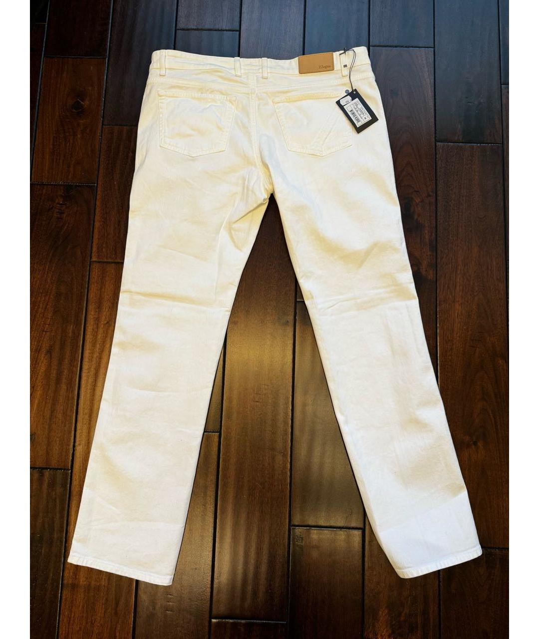 ZZEGNA Белые прямые джинсы, фото 5