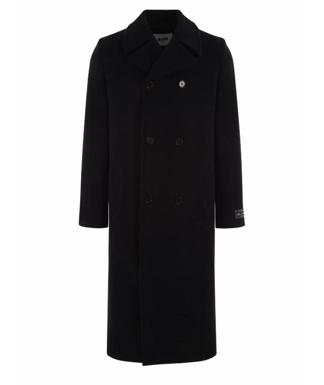 MSGM Черное пальто, фото 1