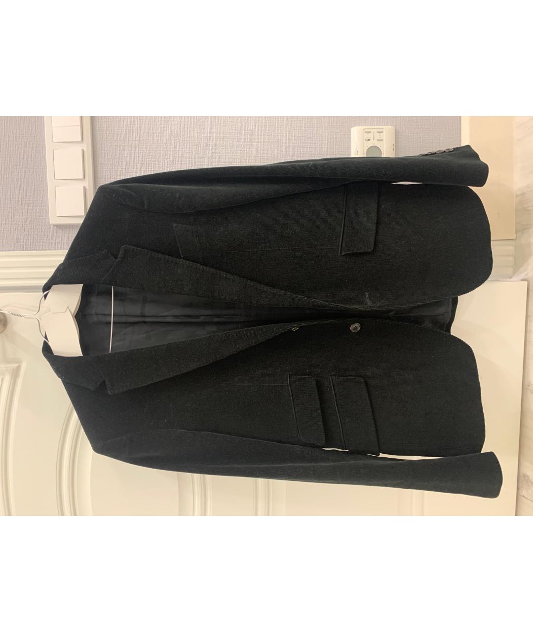 BURBERRY Черный хлопковый пиджак, фото 9