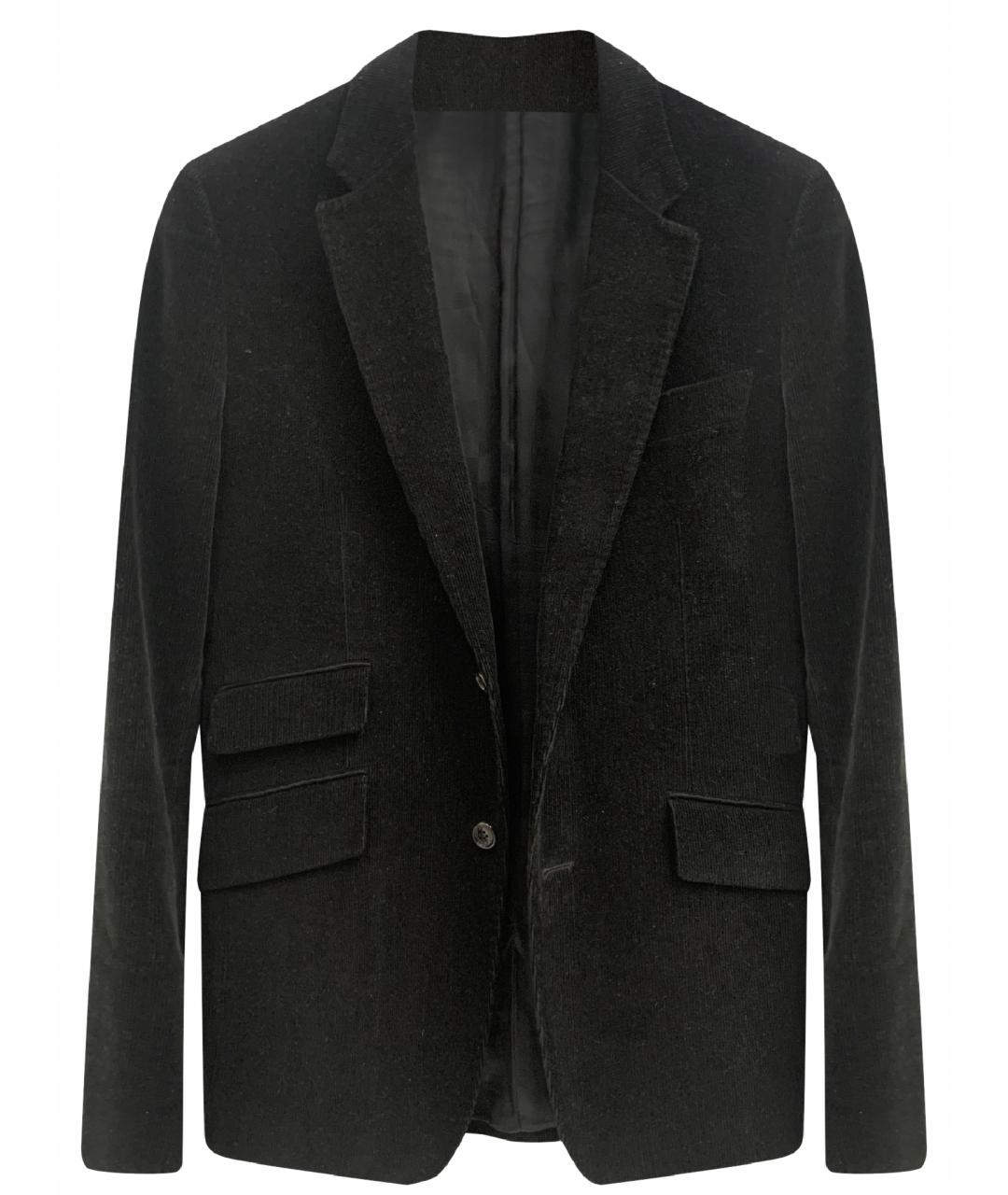 BURBERRY Черный хлопковый пиджак, фото 1
