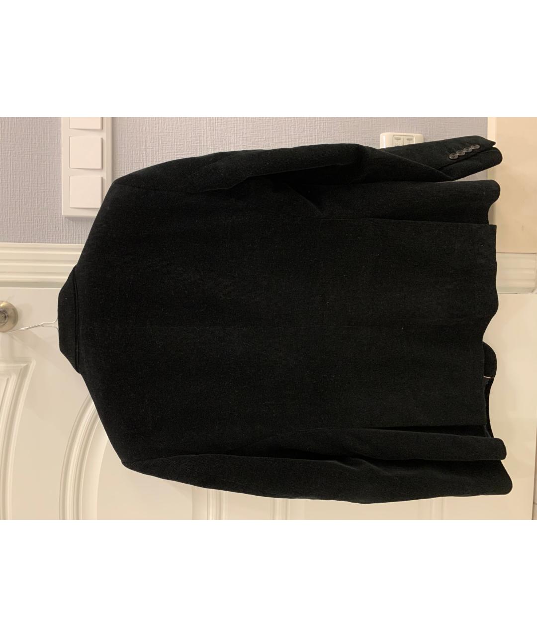 BURBERRY Черный хлопковый пиджак, фото 2