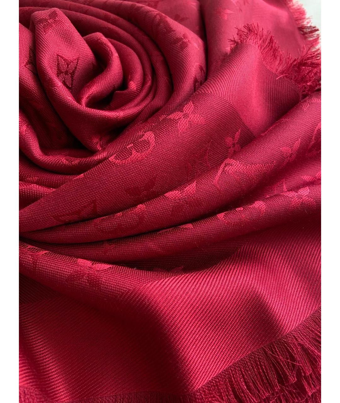 LOUIS VUITTON PRE-OWNED Красный шерстяной платок, фото 7