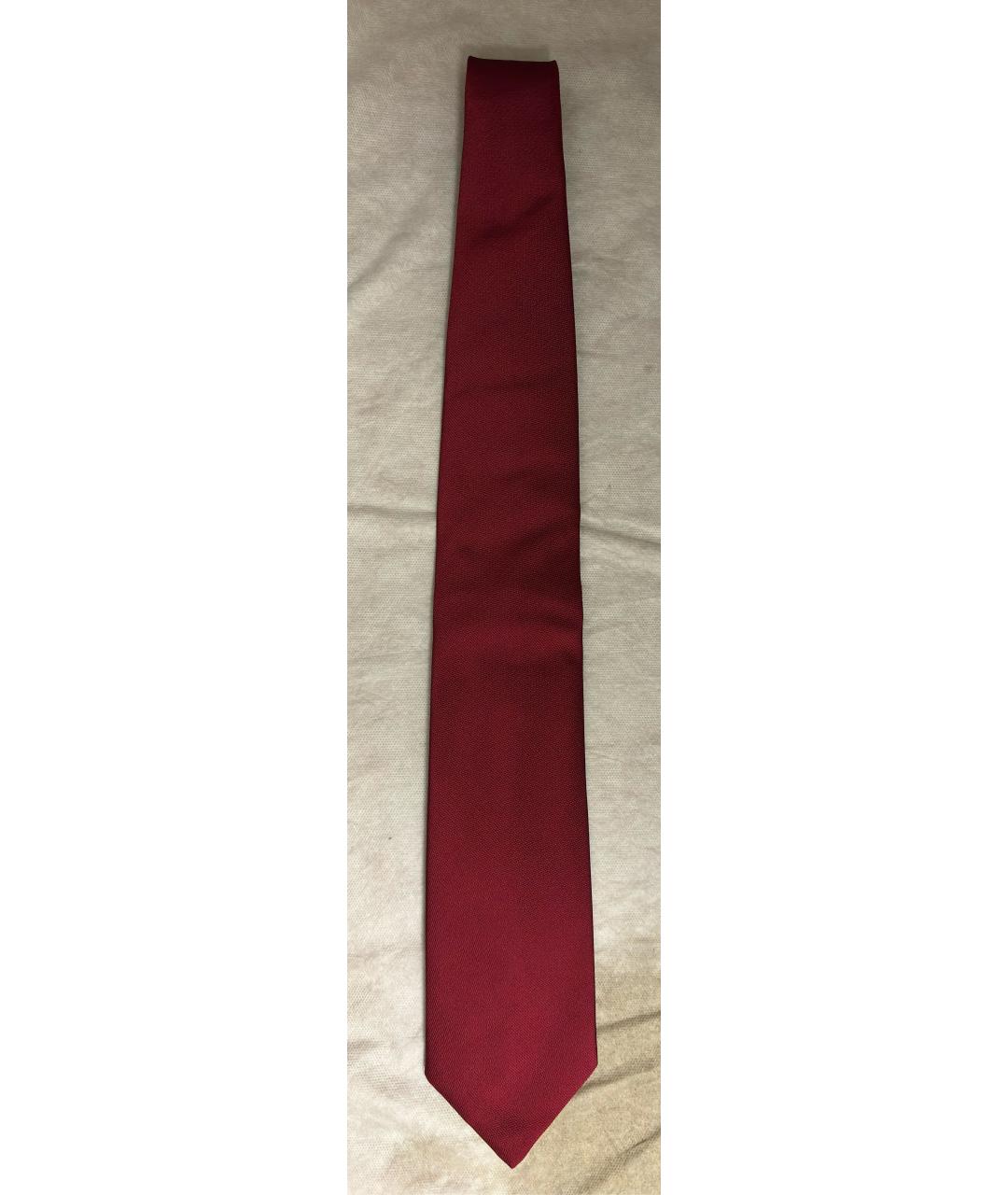 Cesare Attolini Красный шелковый галстук, фото 5