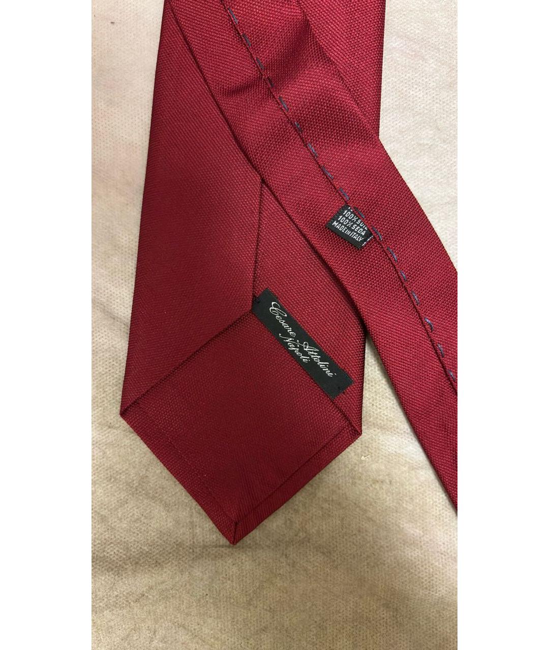 Cesare Attolini Красный шелковый галстук, фото 3