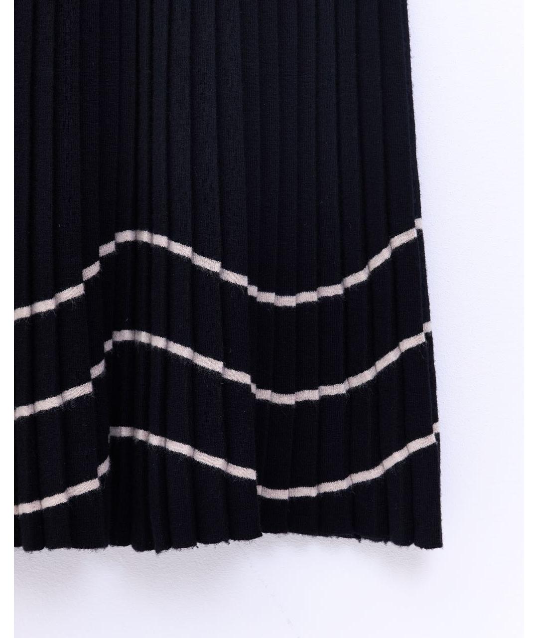 CHANEL PRE-OWNED Черное шерстяное повседневное платье, фото 5