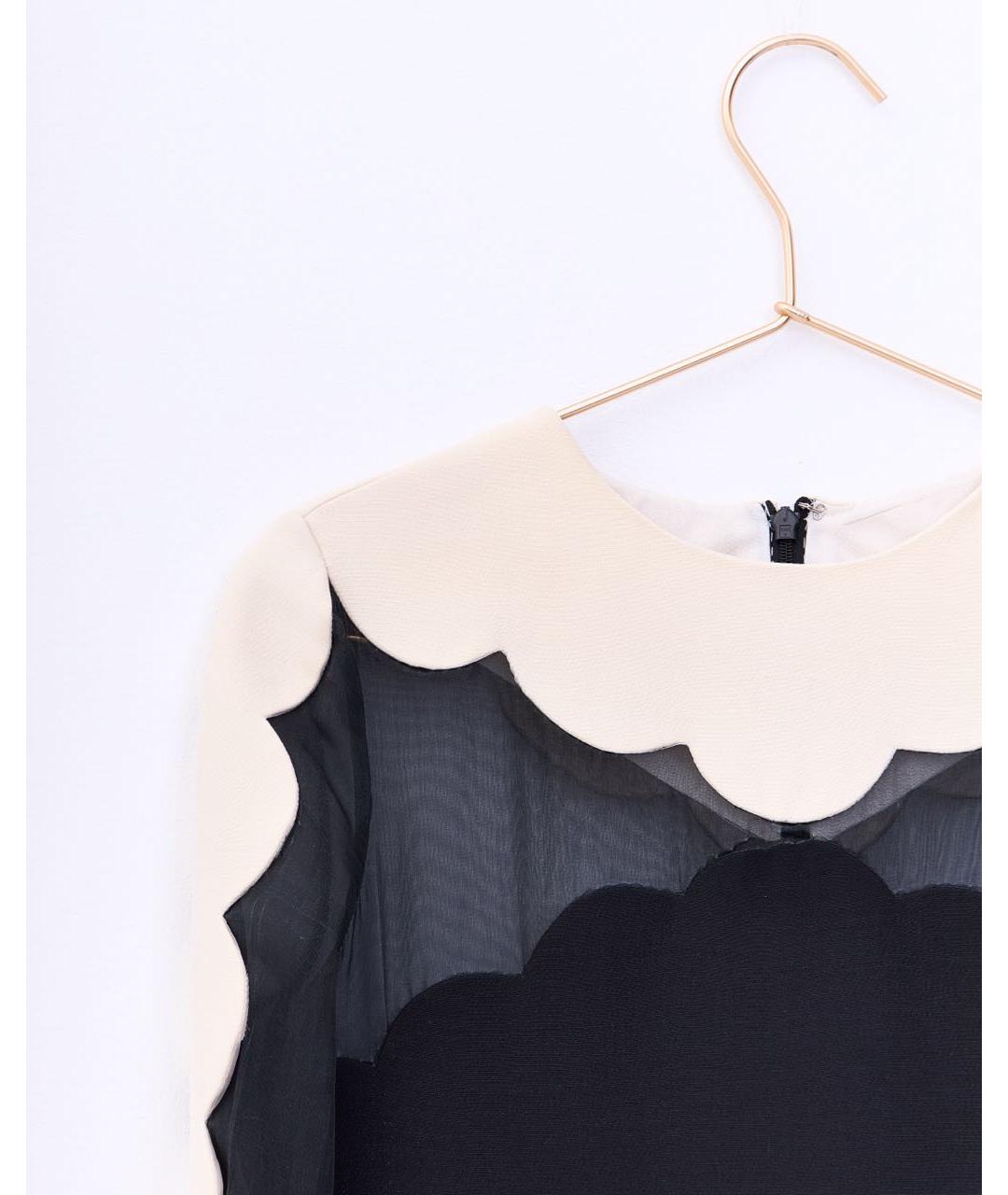 VALENTINO Черное шерстяное повседневное платье, фото 3