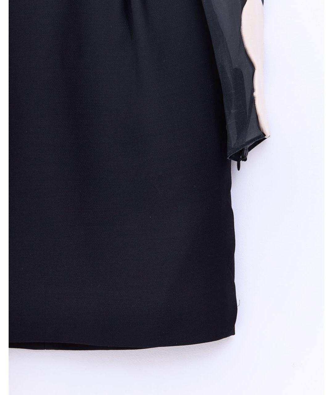 VALENTINO Черное шерстяное повседневное платье, фото 4