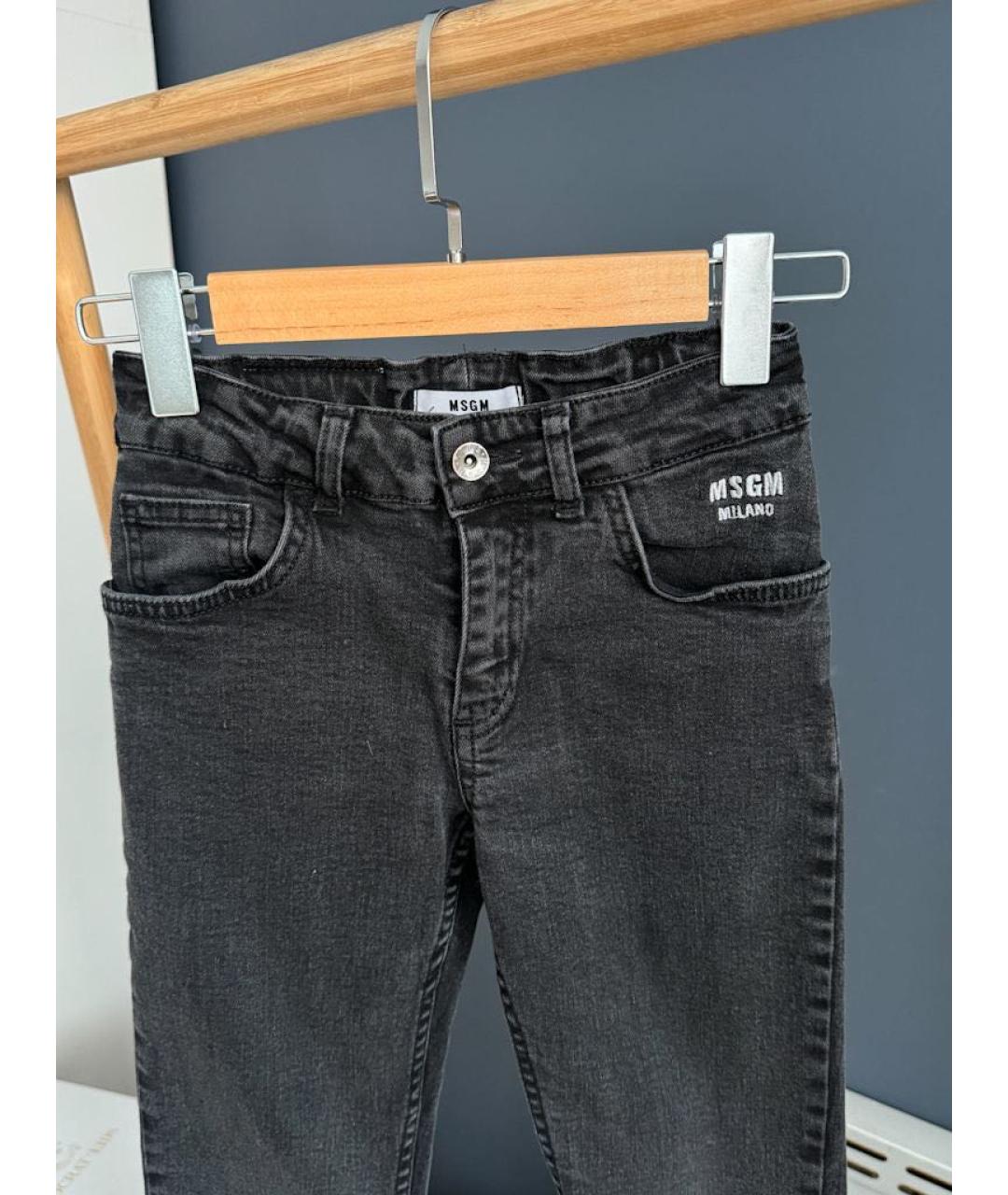 MSGM Черные деним детские джинсы, фото 3