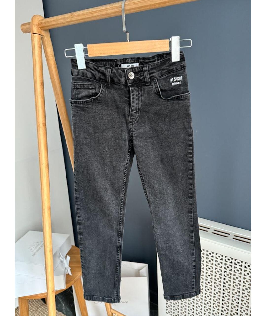 MSGM Черные деним детские джинсы, фото 5