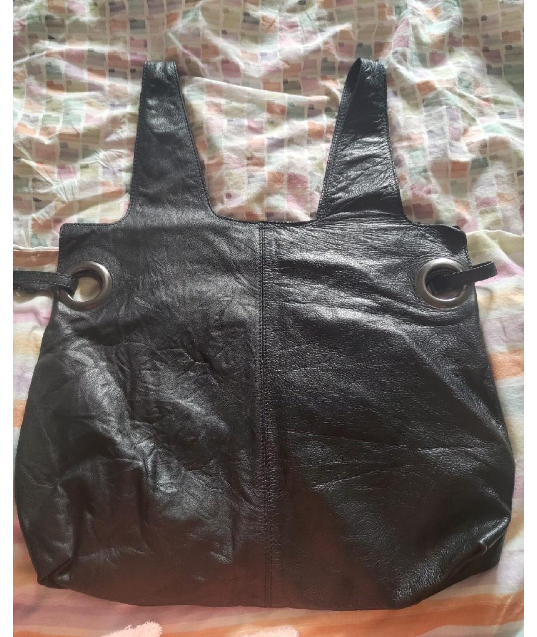 GIVENCHY VINTAGE Черная кожаная сумка с короткими ручками, фото 2