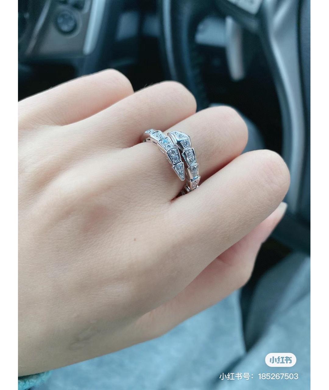 BVLGARI Серебряное кольцо из белого золота, фото 5
