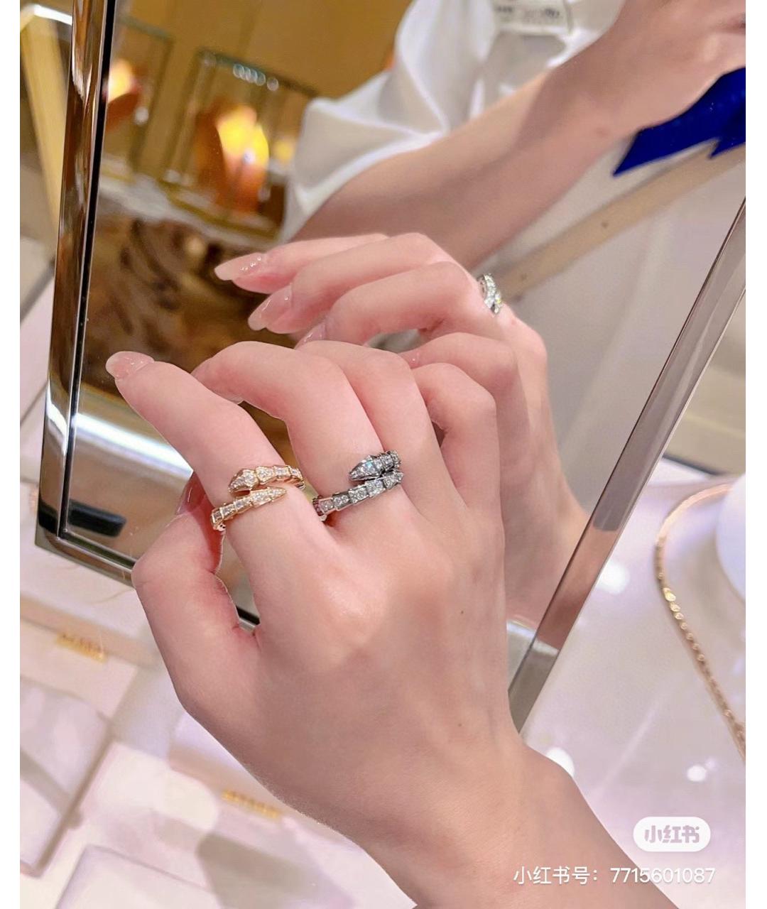 BVLGARI Серебряное кольцо из белого золота, фото 3