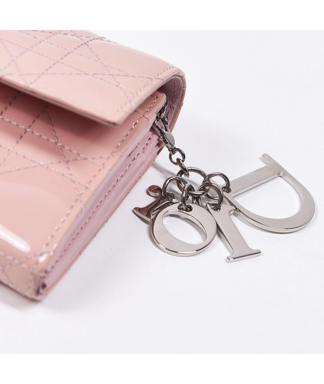 CHRISTIAN DIOR PRE-OWNED Розовый кошелек из лакированной кожи, фото 5