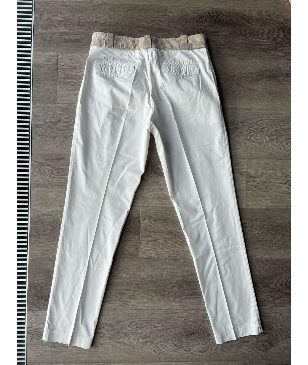 DOLCE&GABBANA Белые хлопковые брюки чинос, фото 4