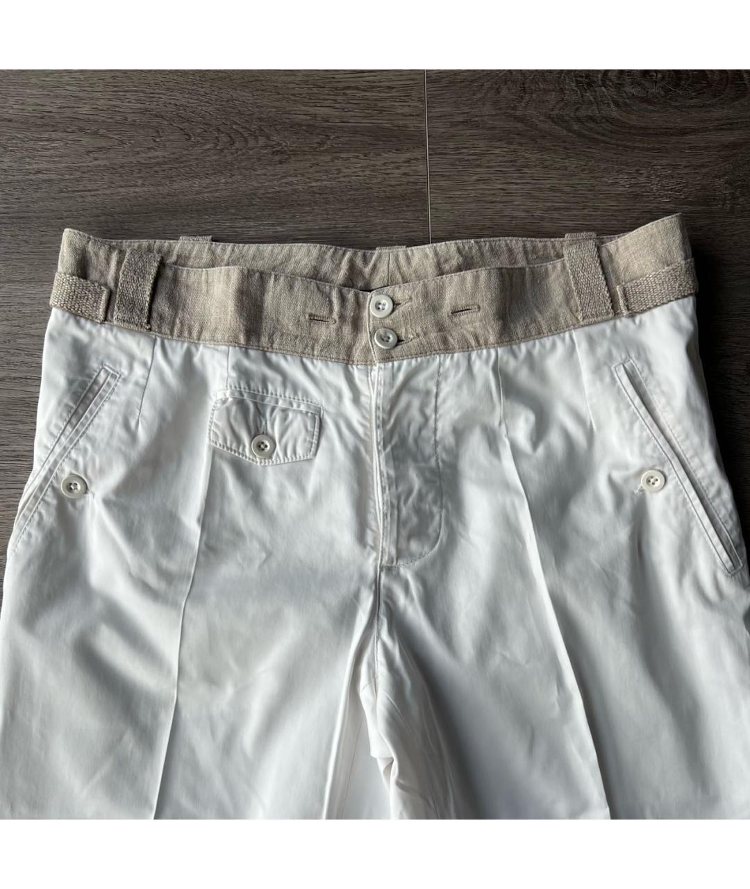 DOLCE&GABBANA Белые хлопковые брюки чинос, фото 2
