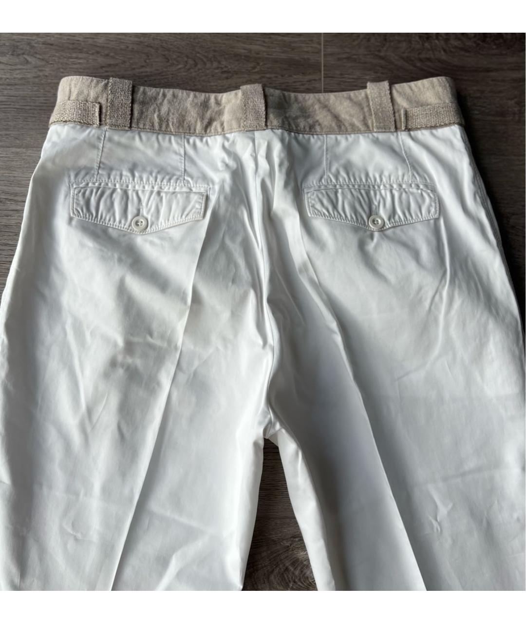 DOLCE&GABBANA Белые хлопковые брюки чинос, фото 5