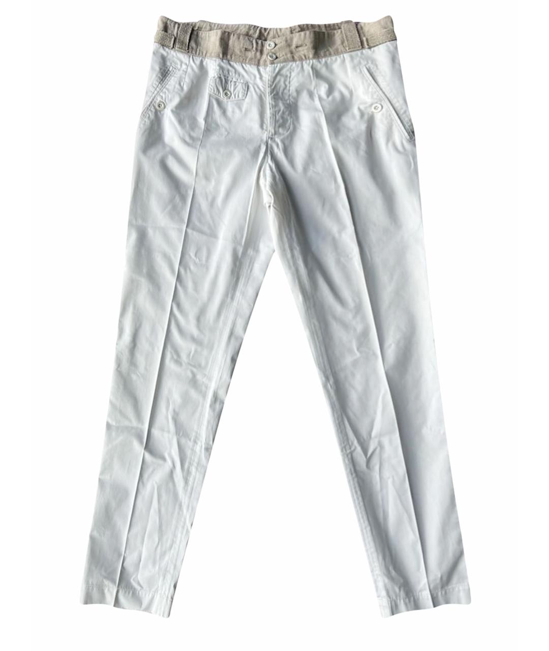 DOLCE&GABBANA Белые хлопковые брюки чинос, фото 1