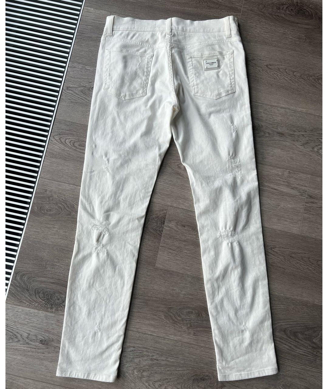 DOLCE&GABBANA Белые джинсы скинни, фото 5