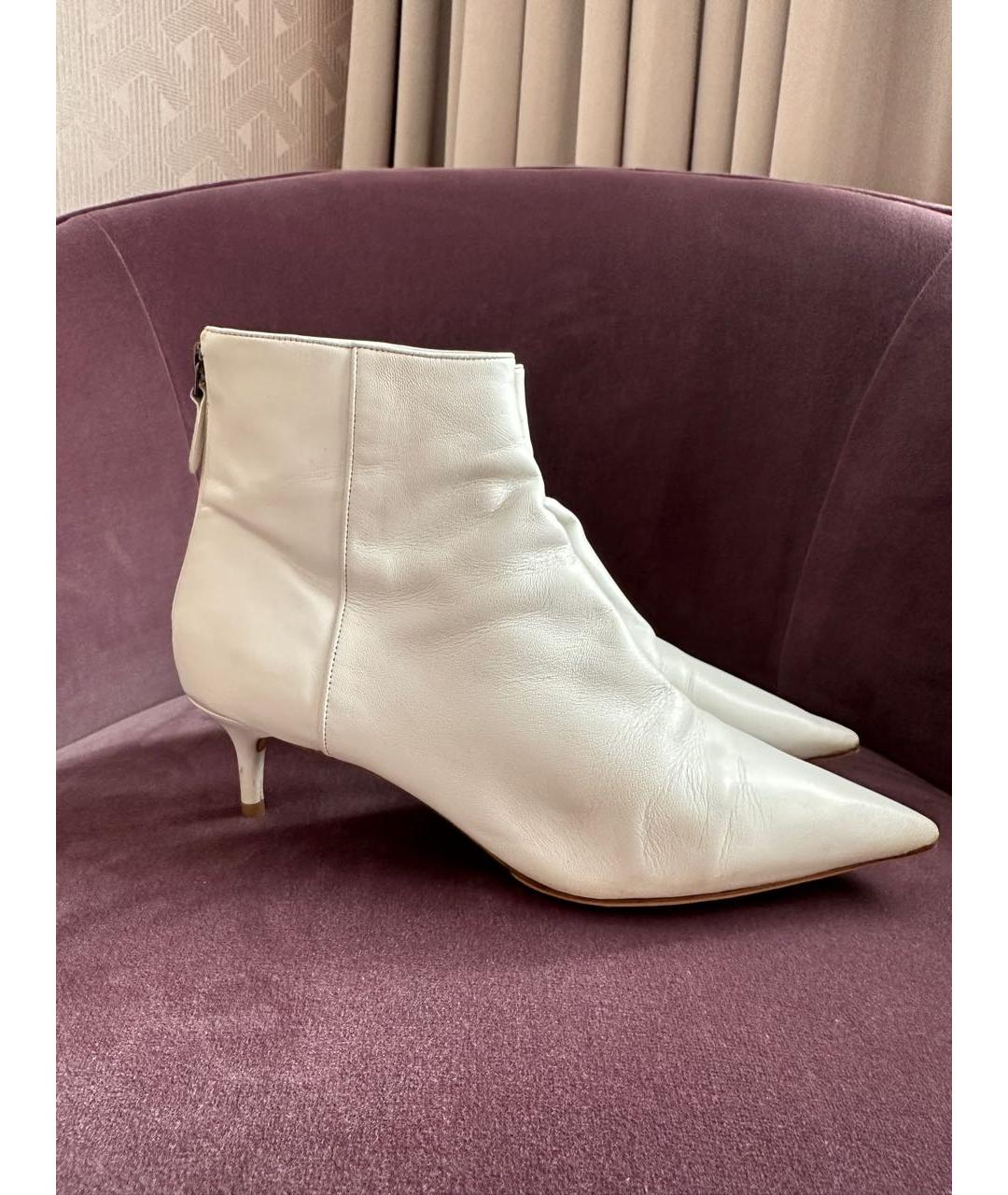 ALEXANDRE BIRMAN Белые кожаные ботинки, фото 6