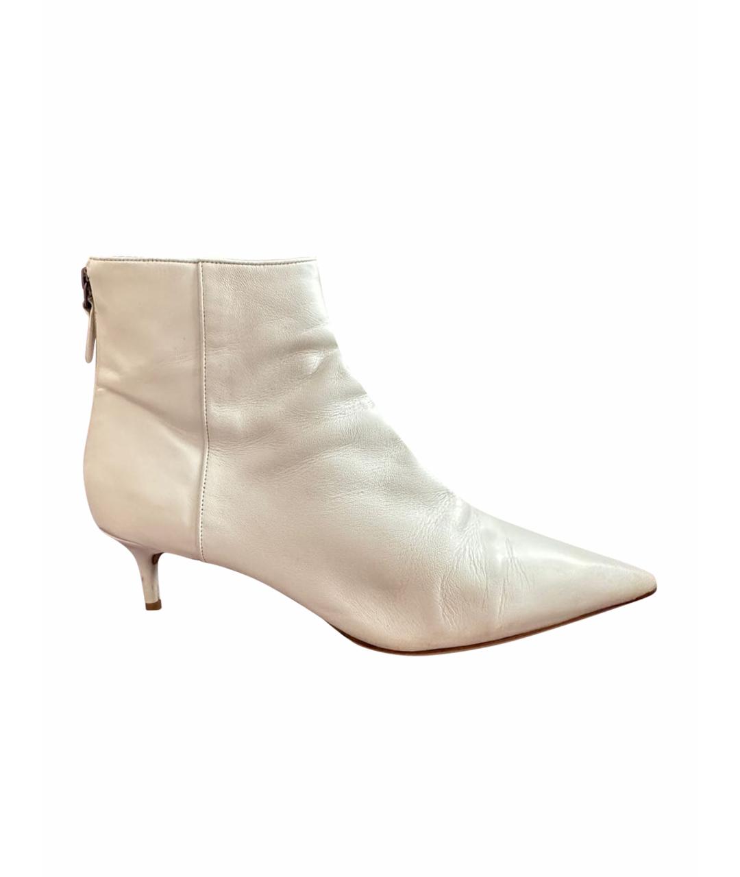 ALEXANDRE BIRMAN Белые кожаные ботинки, фото 1