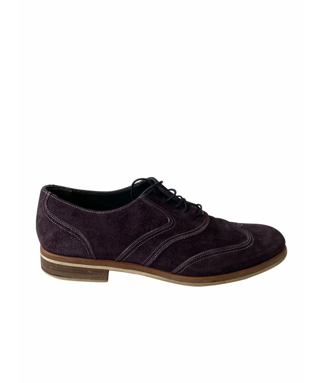 MORESCHI Фиолетовые замшевые туфли, фото 1