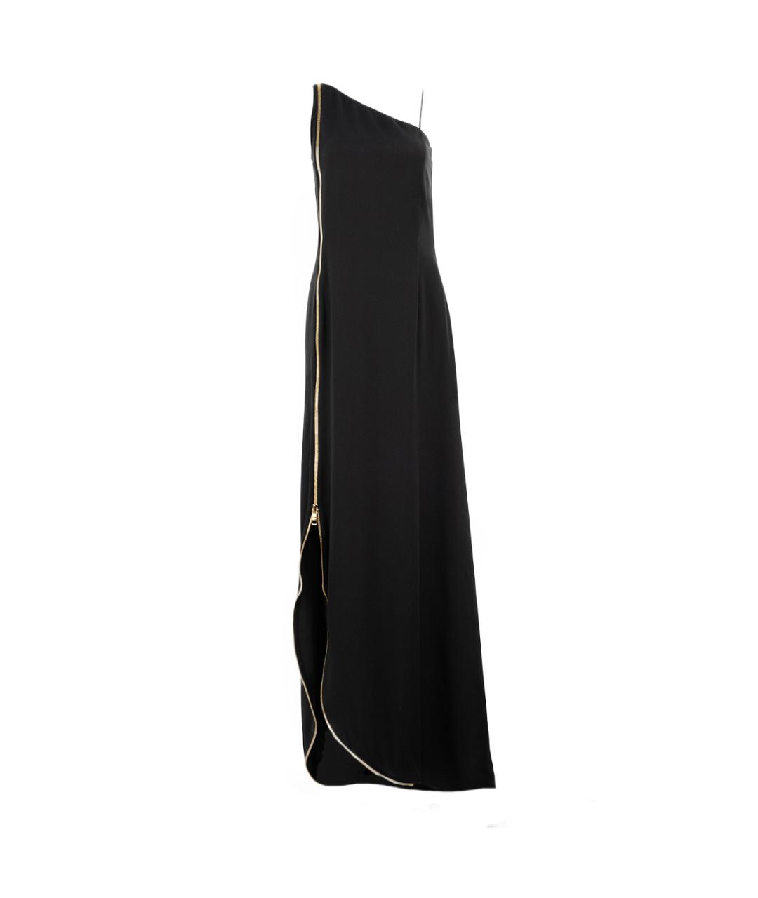 SALVATORE FERRAGAMO Черное шелковое вечернее платье, фото 1
