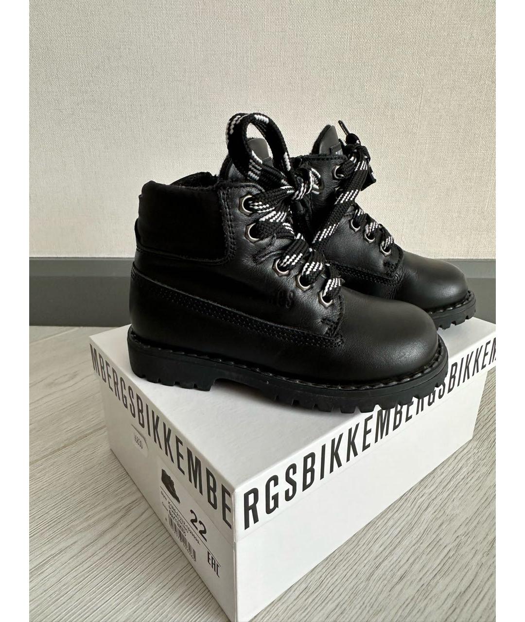 BIKKEMBERGS Черные кожаные ботинки, фото 7