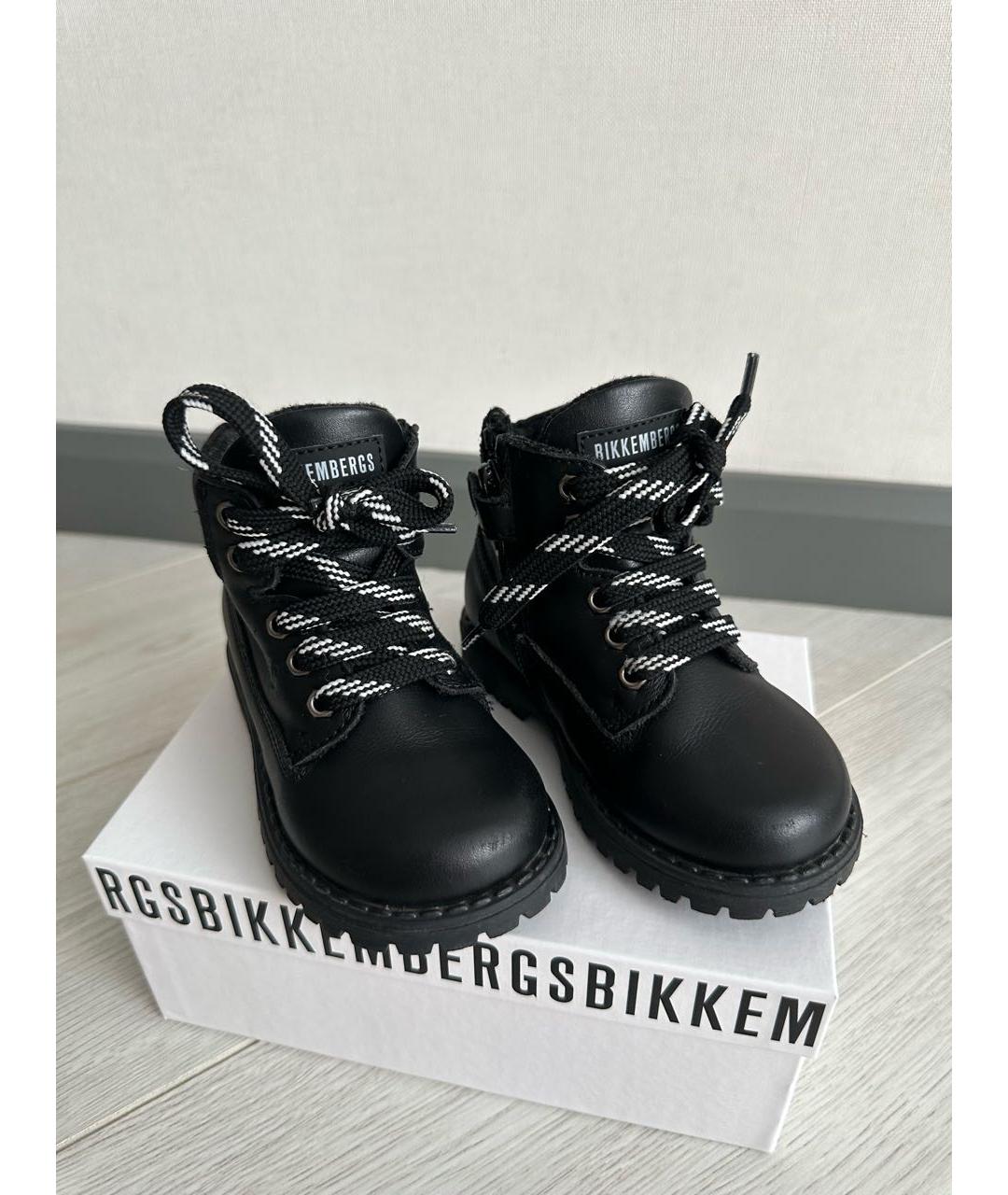 BIKKEMBERGS Черные кожаные ботинки, фото 6