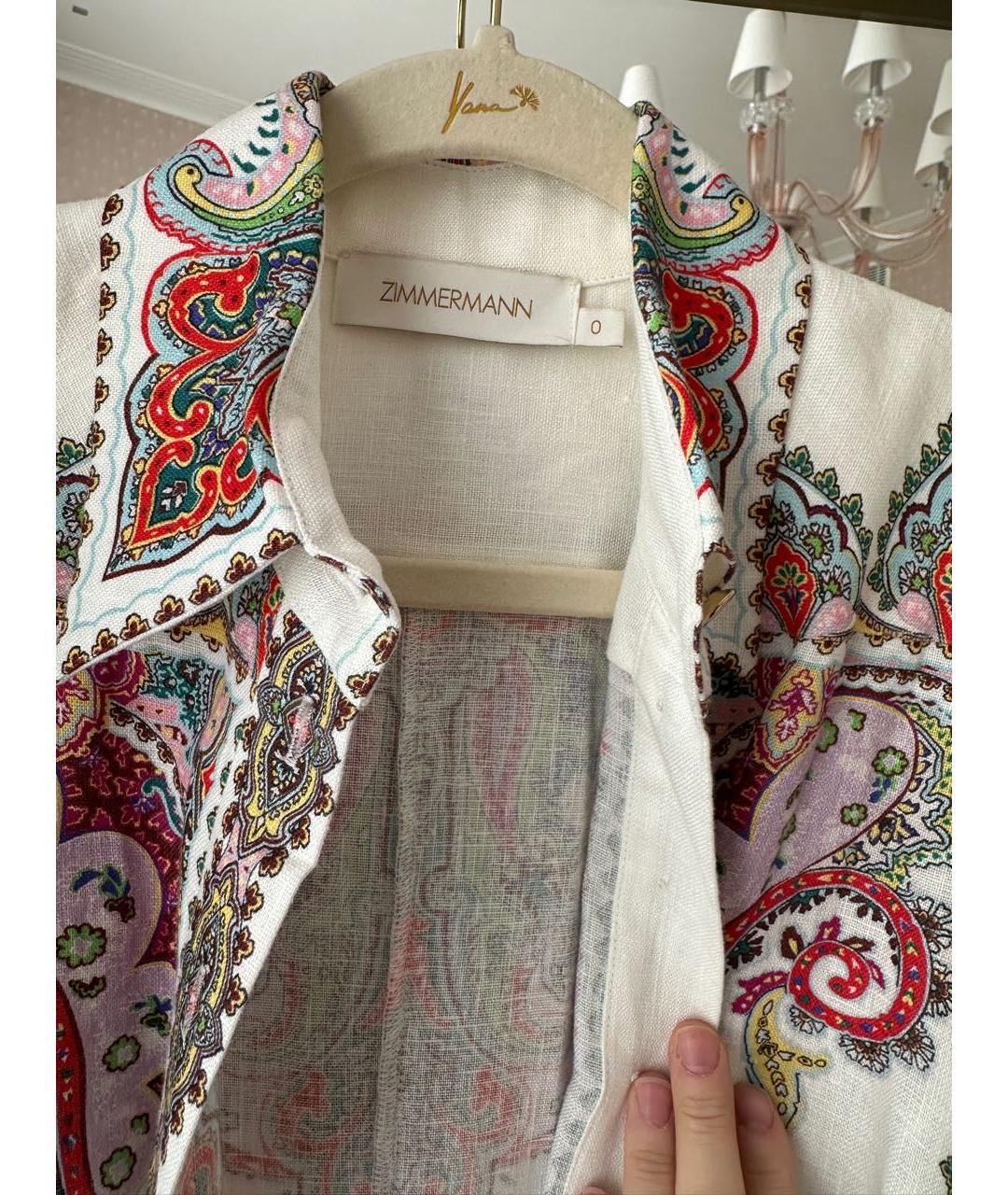 ZIMMERMANN Мульти льняное повседневное платье, фото 4
