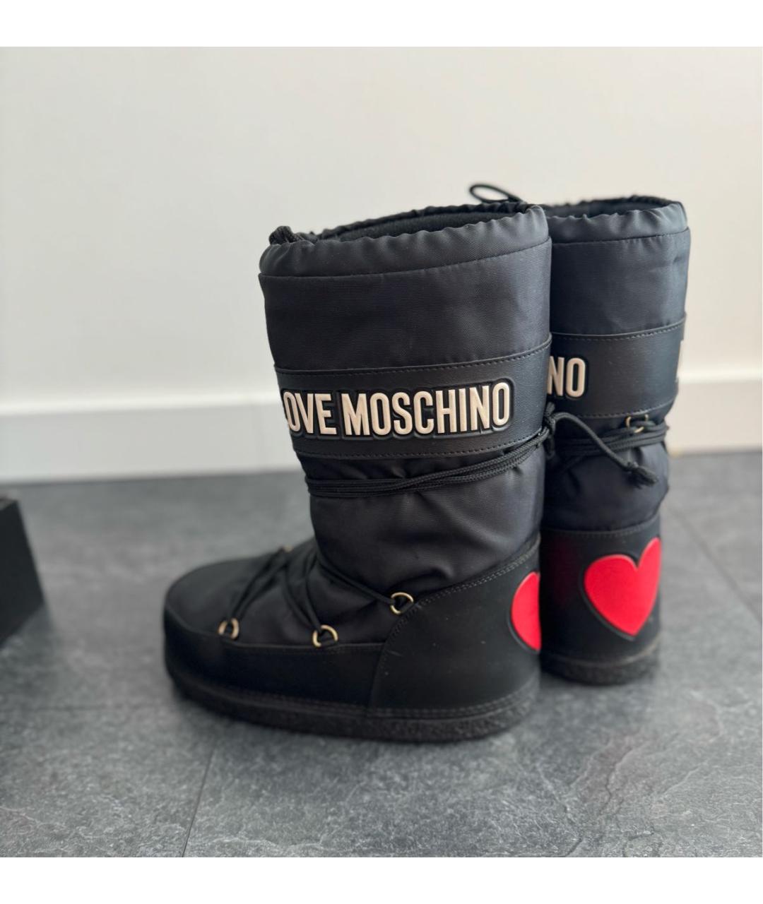 LOVE MOSCHINO Черные сапоги, фото 5