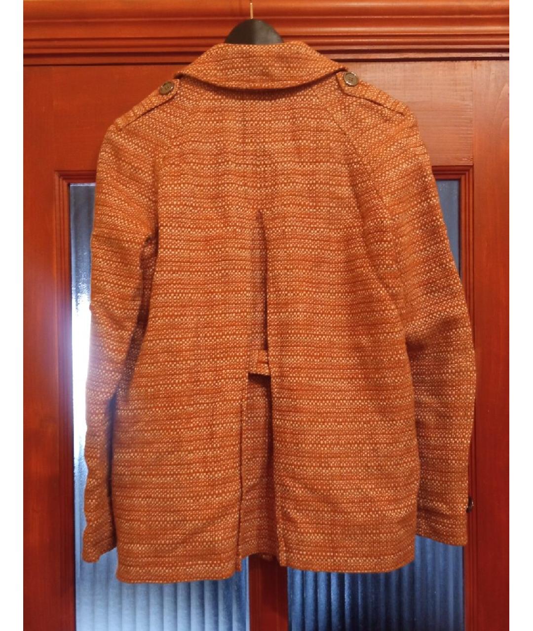 BURBERRY Оранжевый хлопковый жакет/пиджак, фото 2