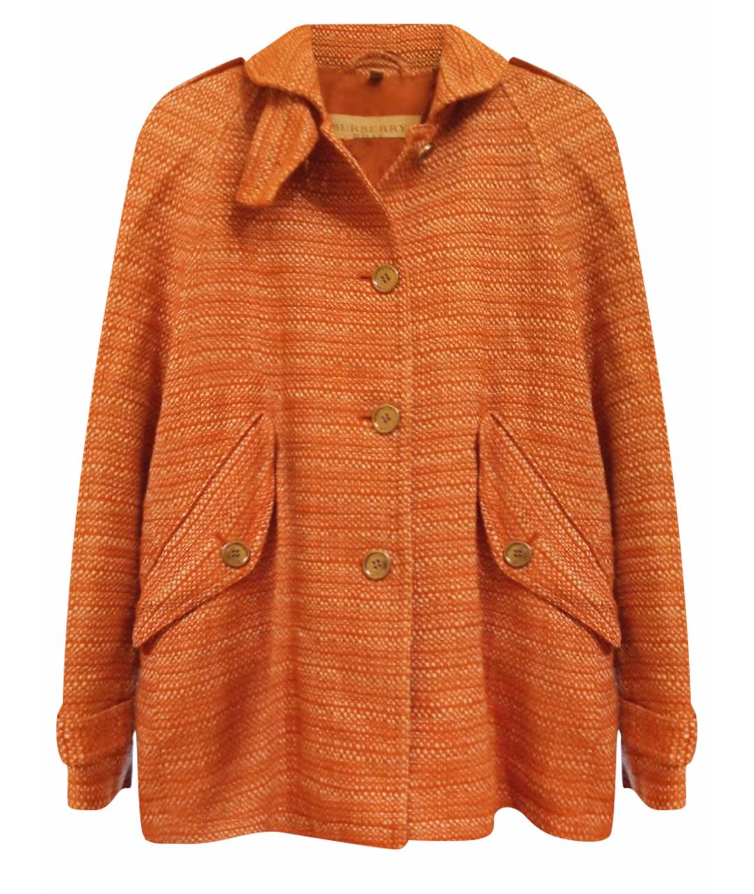 BURBERRY Оранжевый хлопковый жакет/пиджак, фото 1