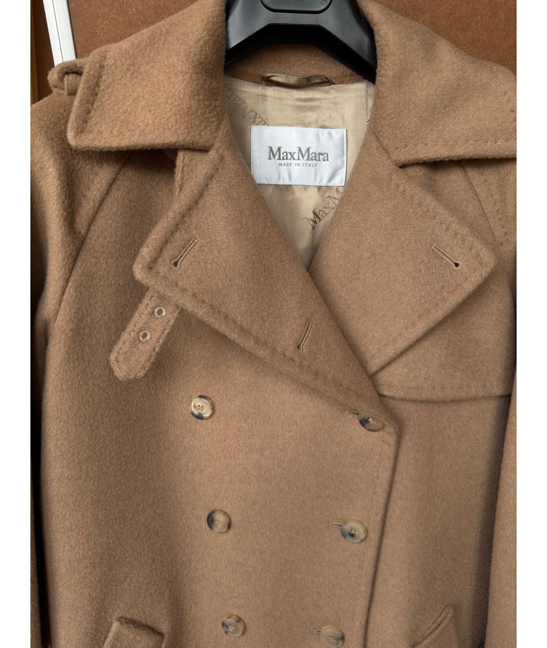 MAX MARA Коричневое шерстяное пальто, фото 6