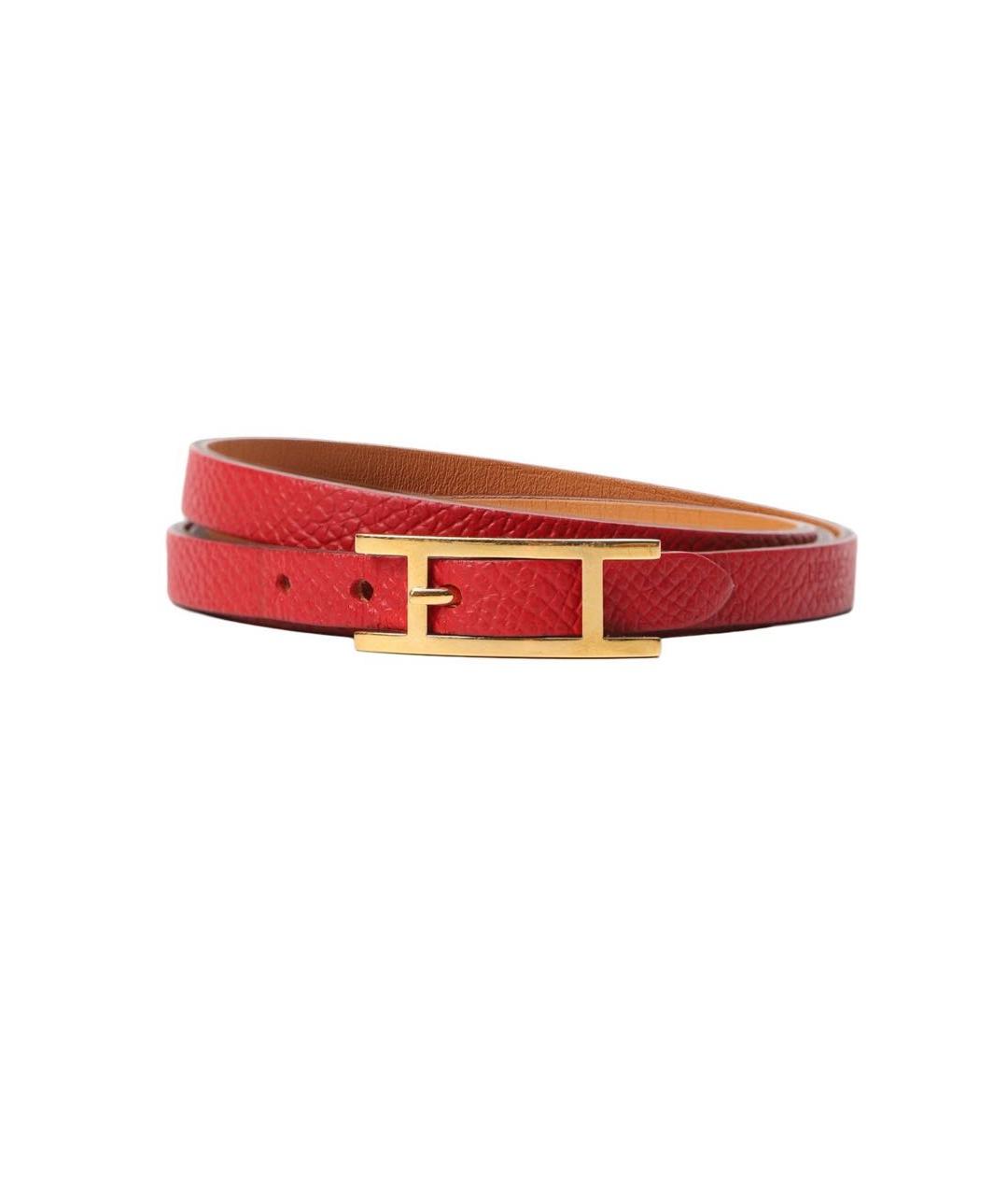 HERMES PRE-OWNED Красный кожаный браслет, фото 1