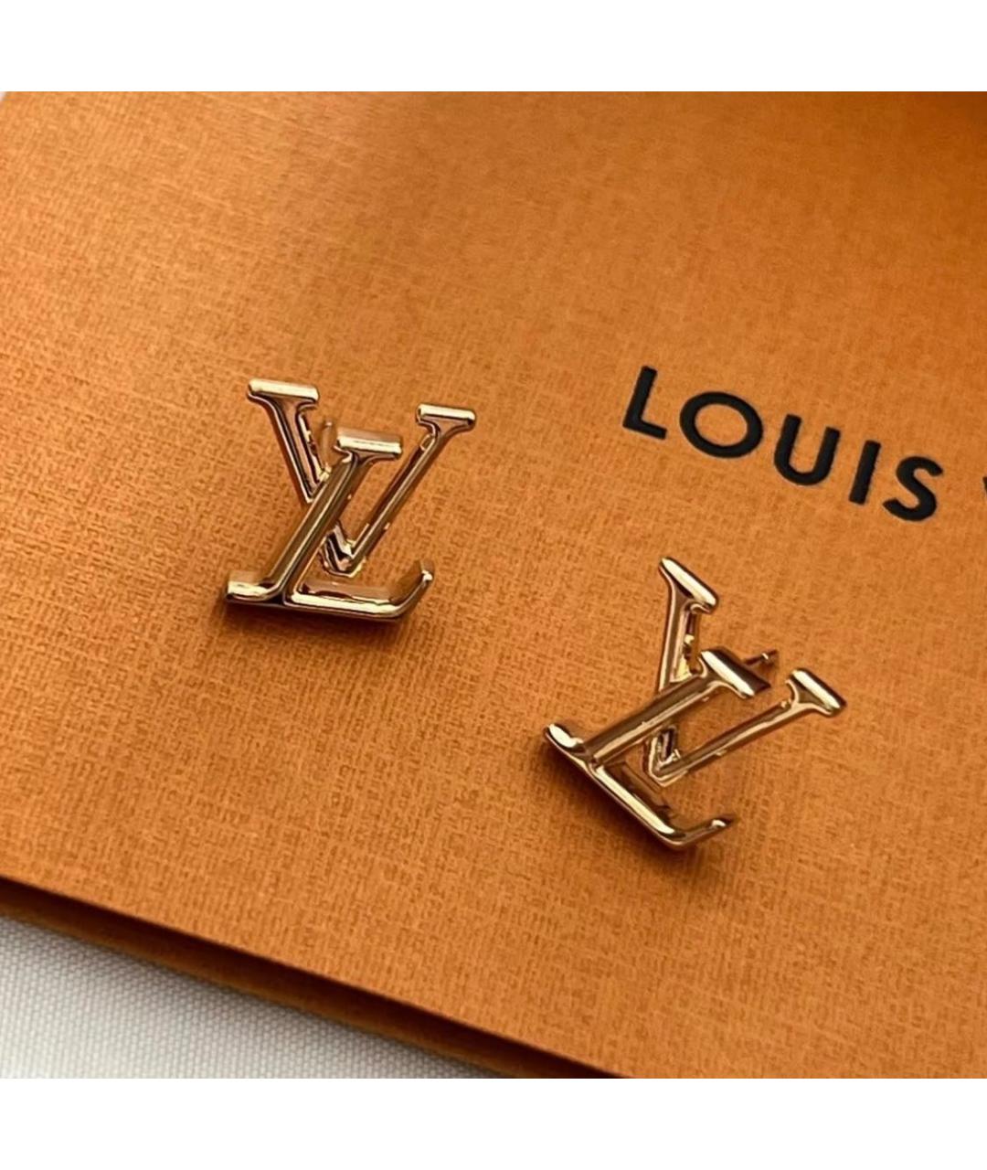 LOUIS VUITTON Золотые серьги, фото 3