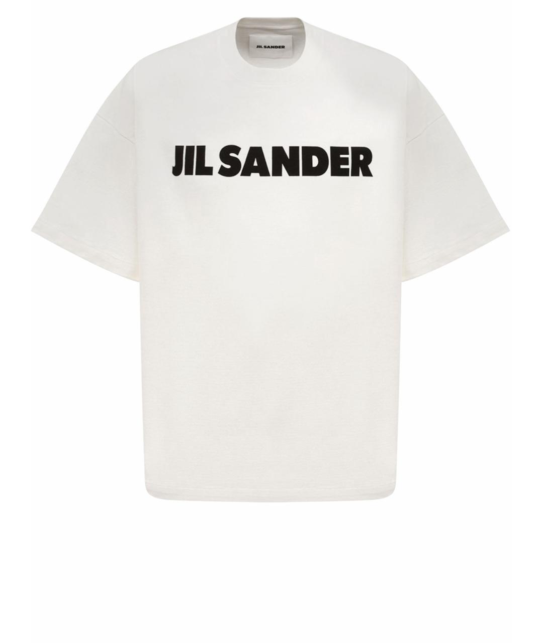 JIL SANDER Белая хлопковая футболка, фото 1