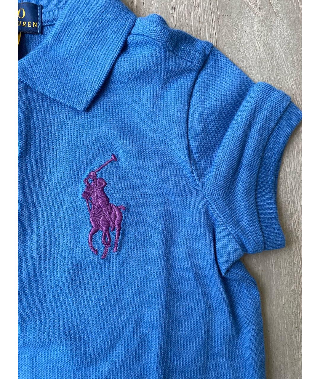 POLO RALPH LAUREN Синий хлопковый детская футболка / топ, фото 2