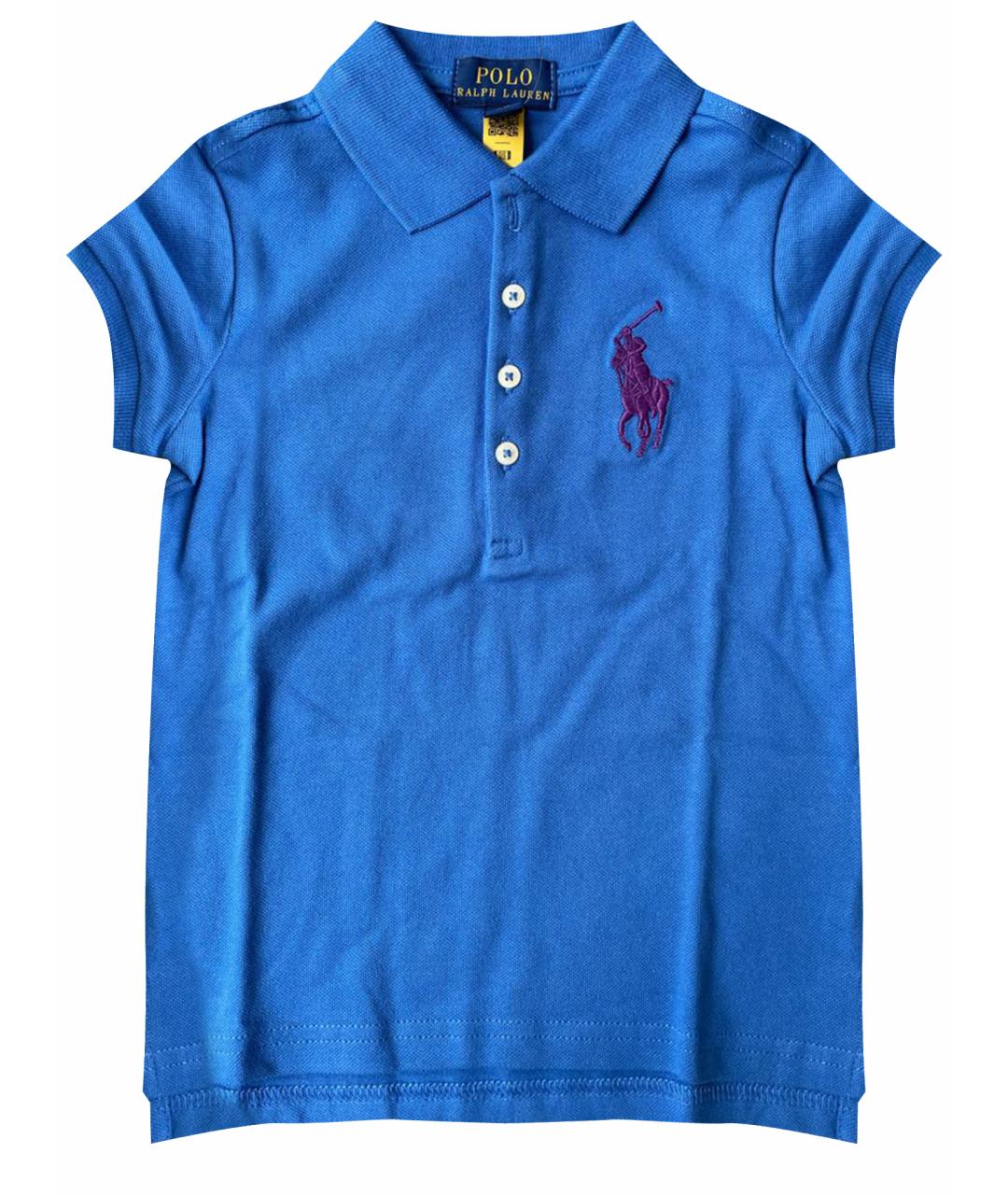 POLO RALPH LAUREN Синий хлопковый детская футболка / топ, фото 1