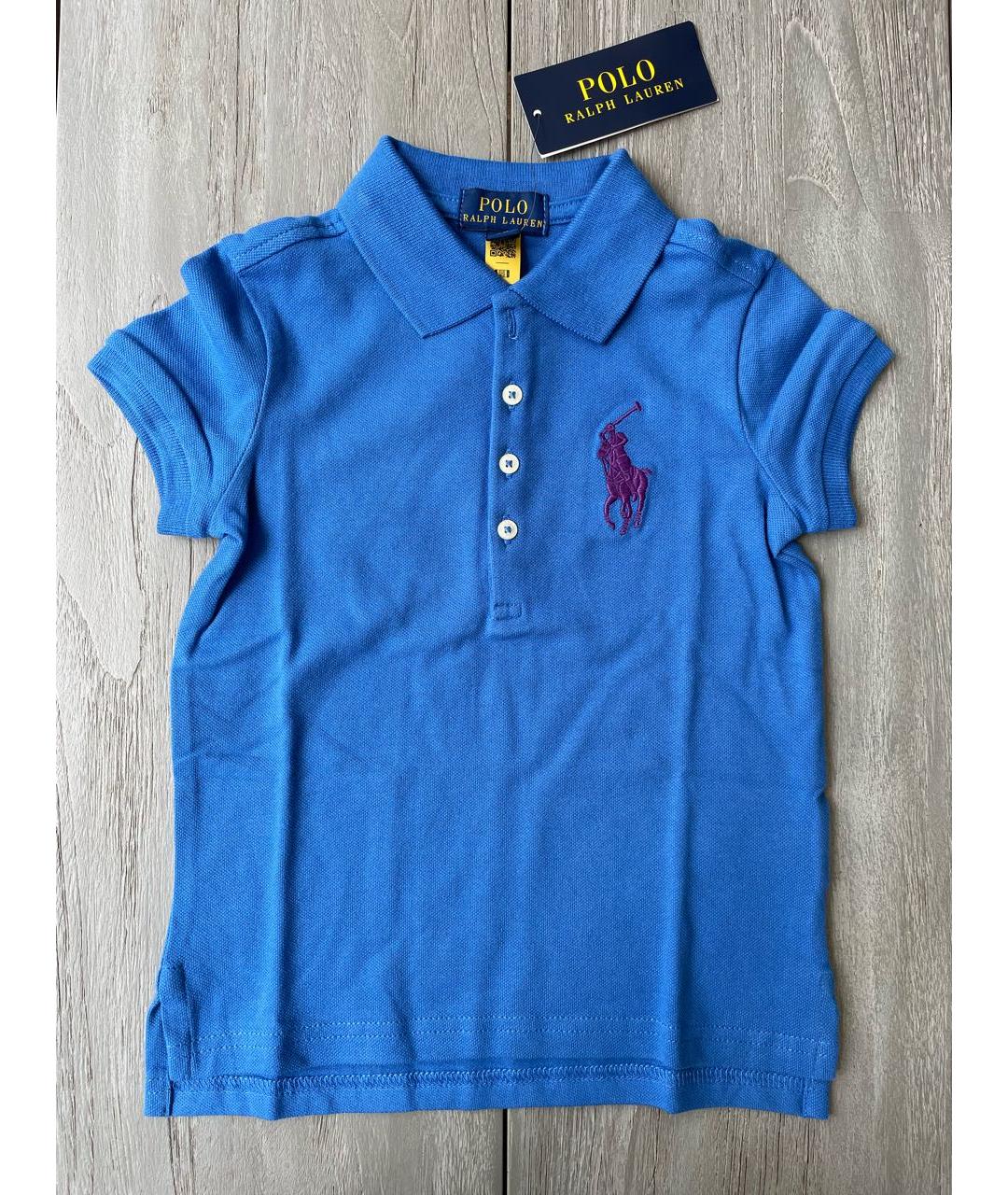 POLO RALPH LAUREN Синий хлопковый детская футболка / топ, фото 7