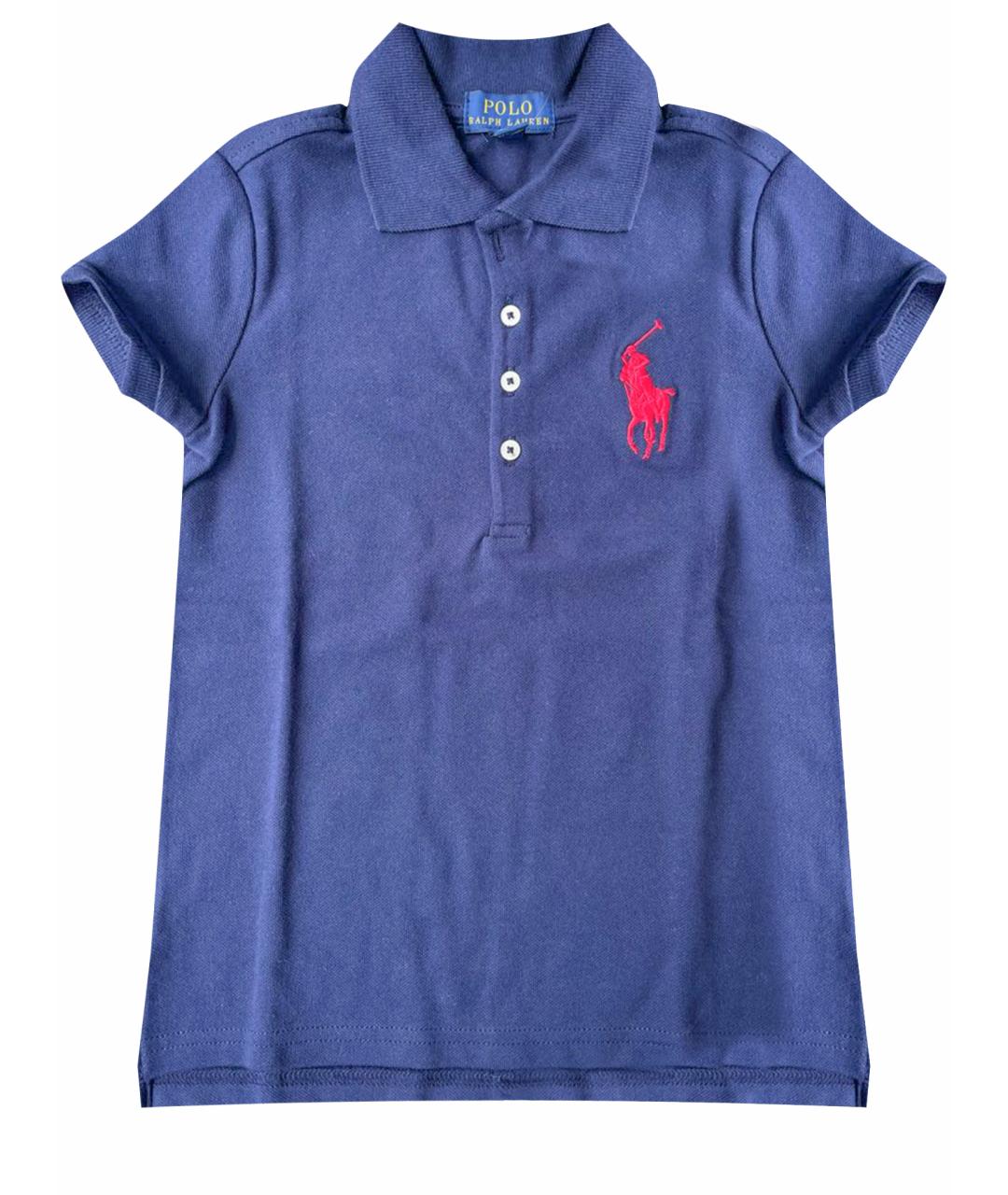 POLO RALPH LAUREN Темно-синий хлопковый детская футболка / топ, фото 1