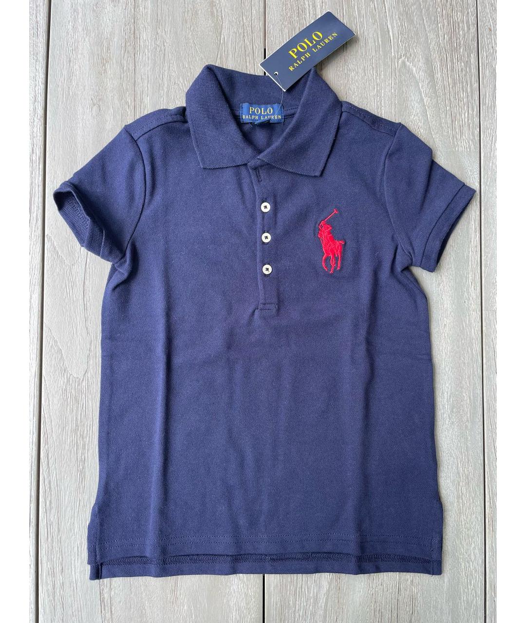 POLO RALPH LAUREN Темно-синий хлопковый детская футболка / топ, фото 7