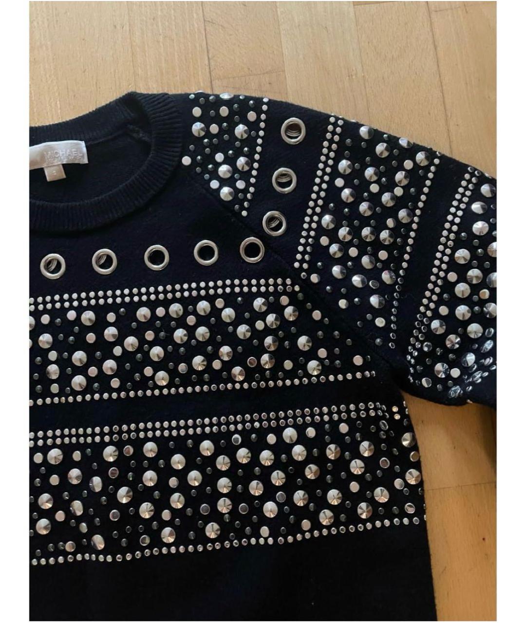 MICHAEL KORS Черный хлопковый джемпер / свитер, фото 3