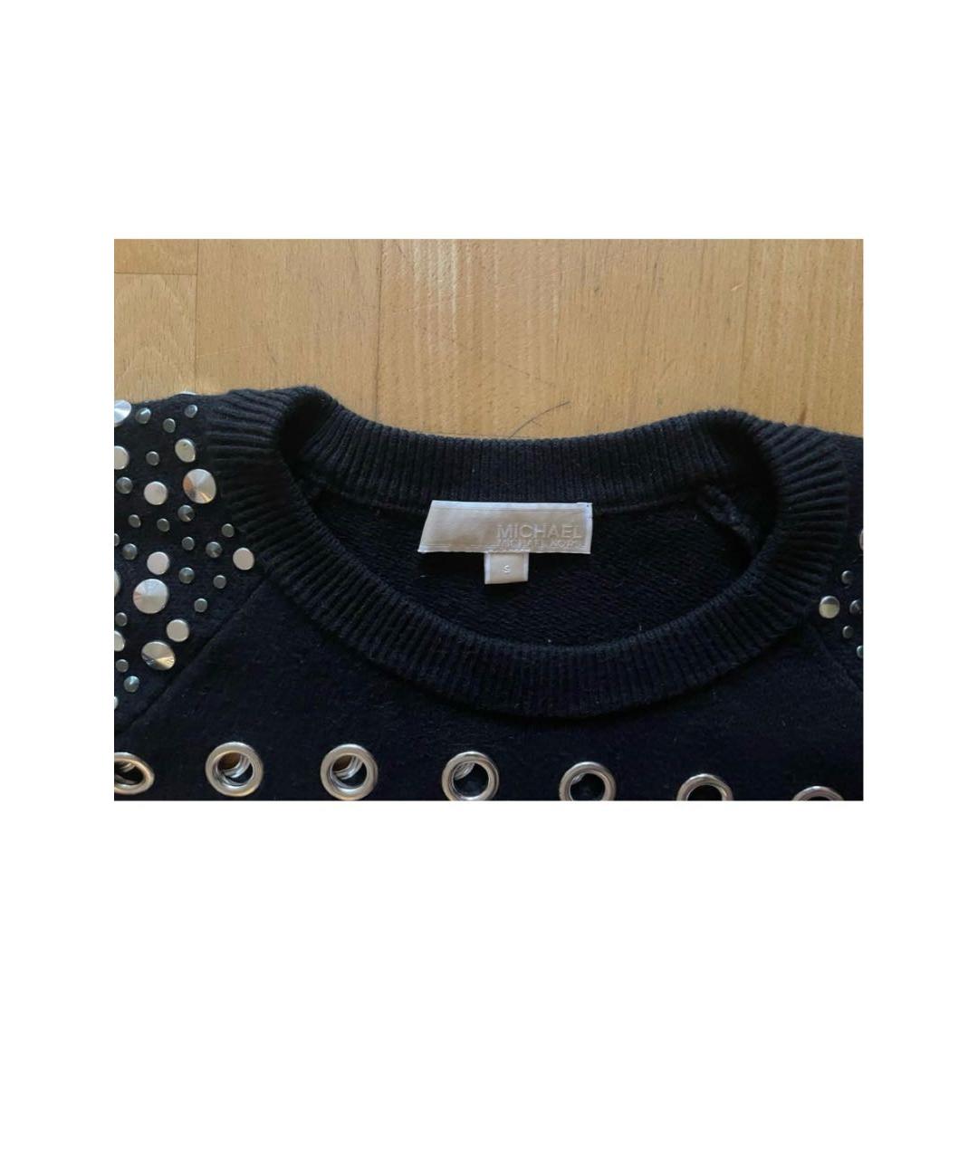 MICHAEL KORS Черный хлопковый джемпер / свитер, фото 6