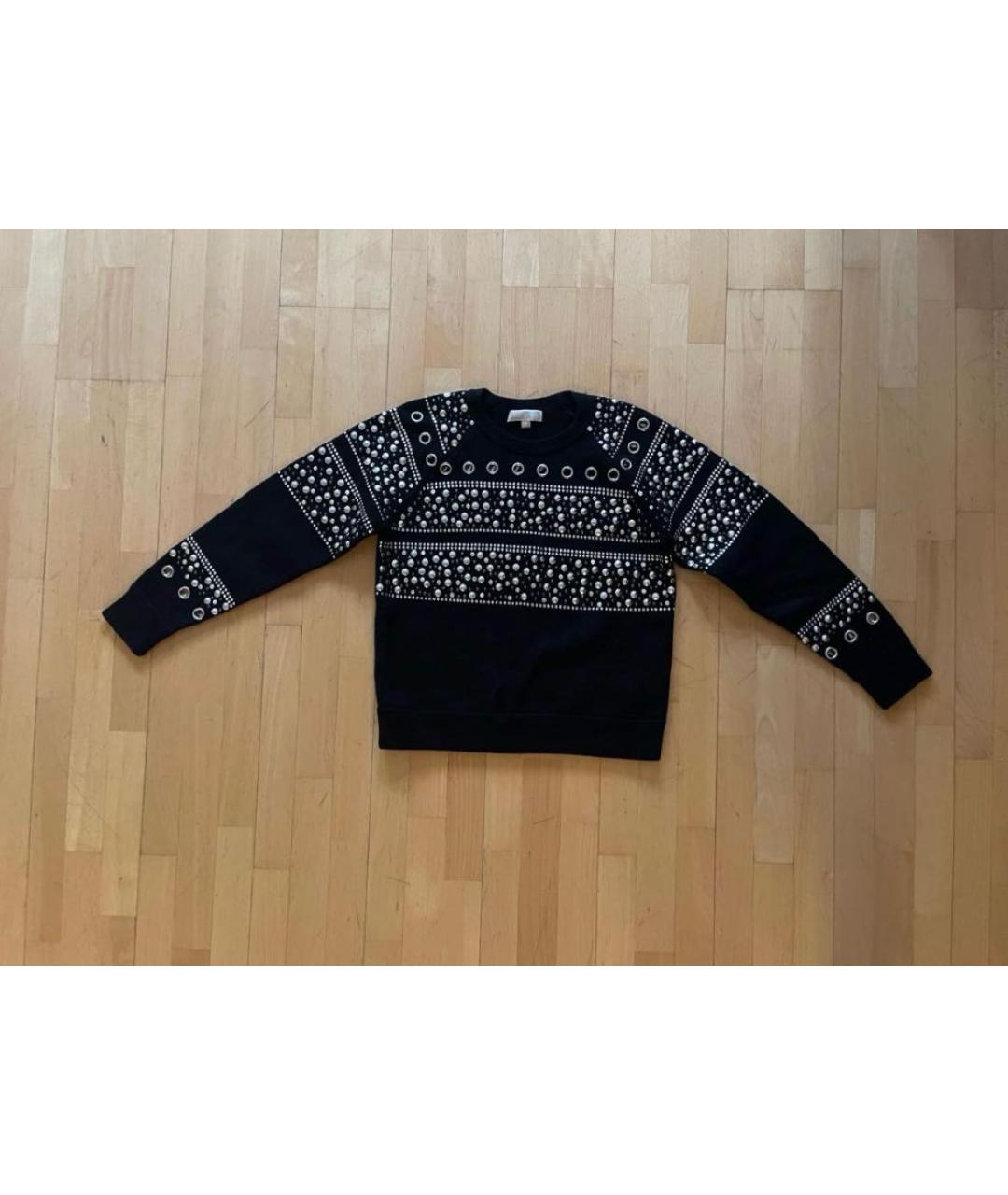 MICHAEL KORS Черный хлопковый джемпер / свитер, фото 2