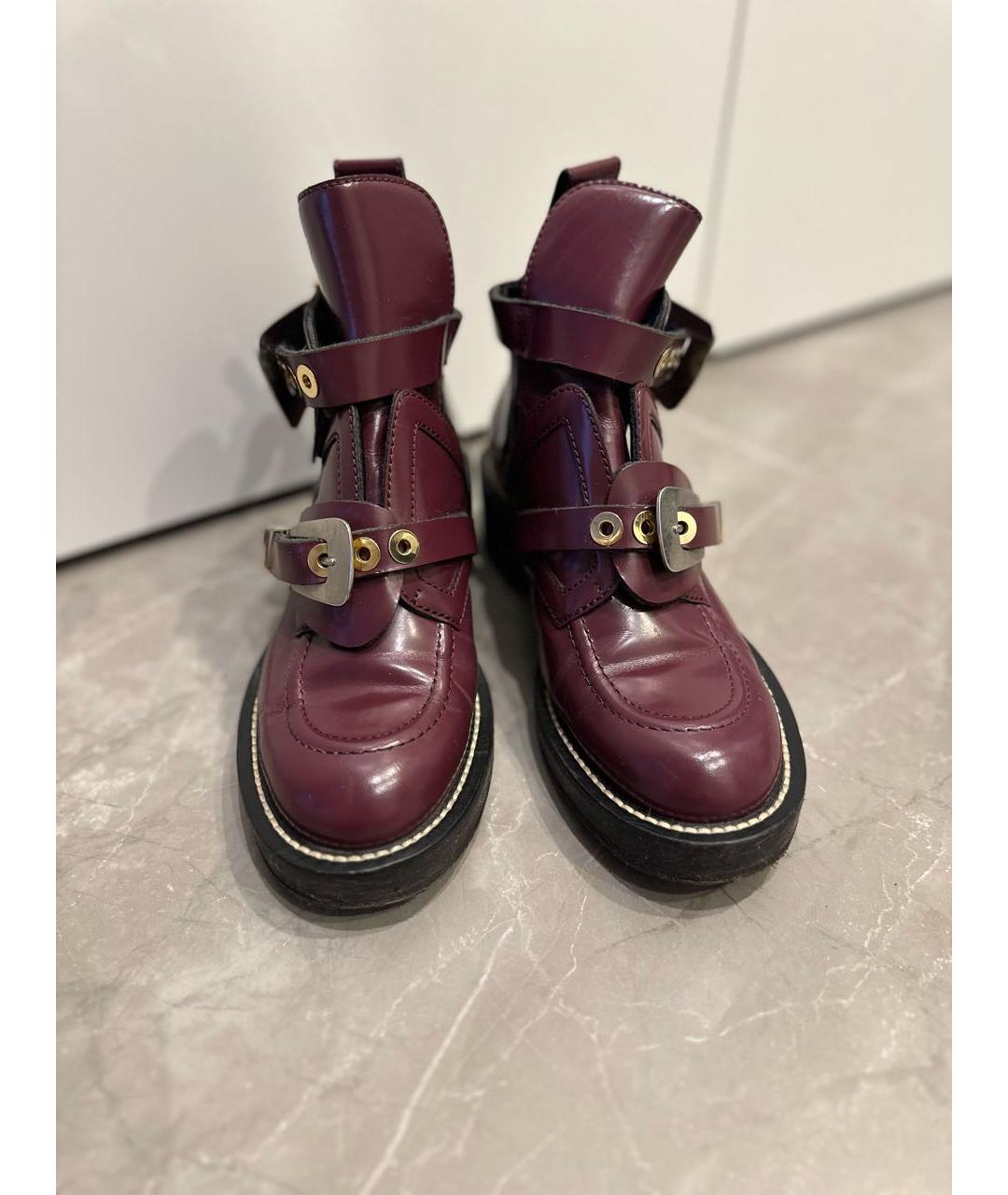 BALENCIAGA Фиолетовые ботинки из лакированной кожи, фото 2