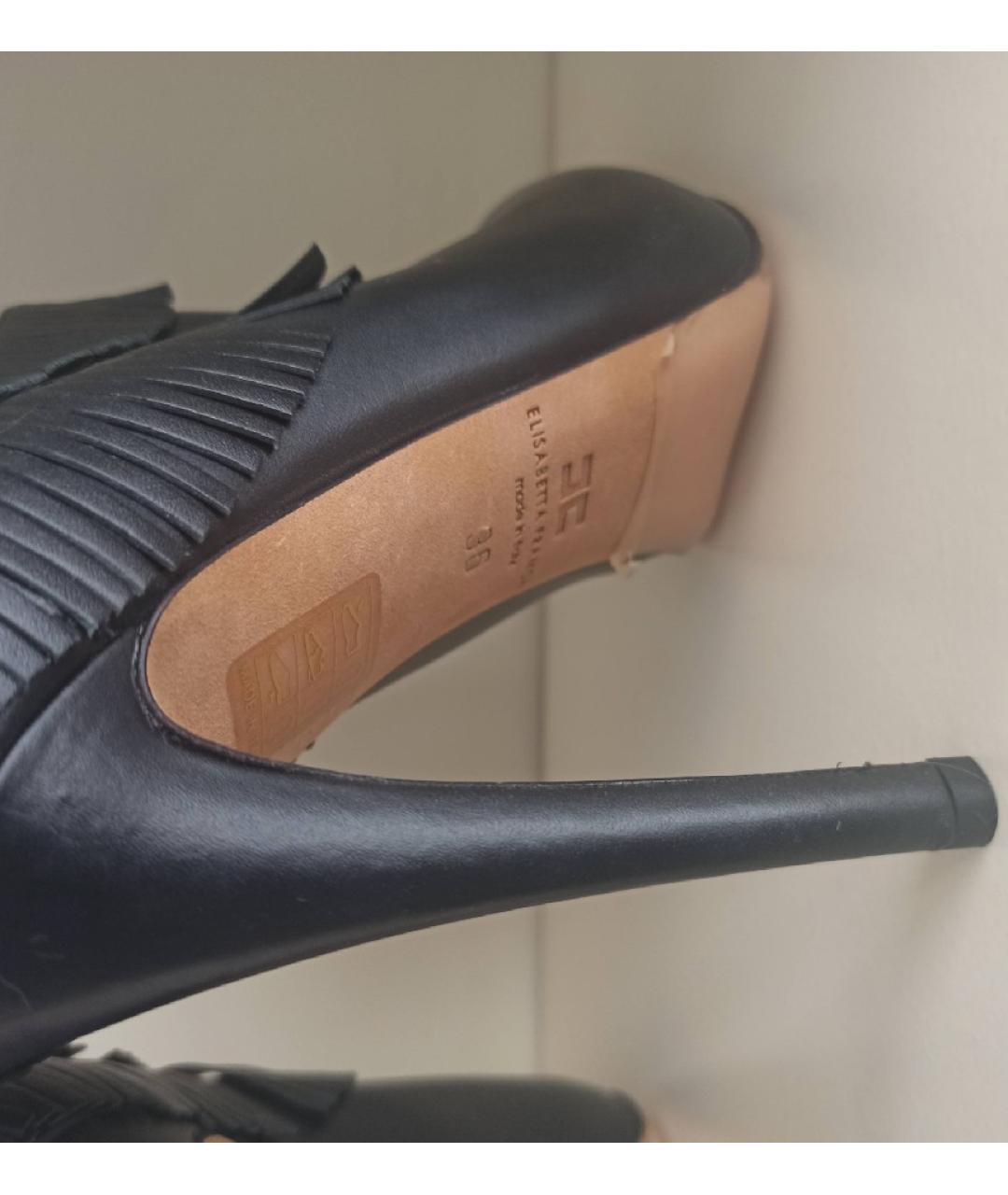 ELISABETTA FRANCHI Черные кожаные ботинки, фото 6