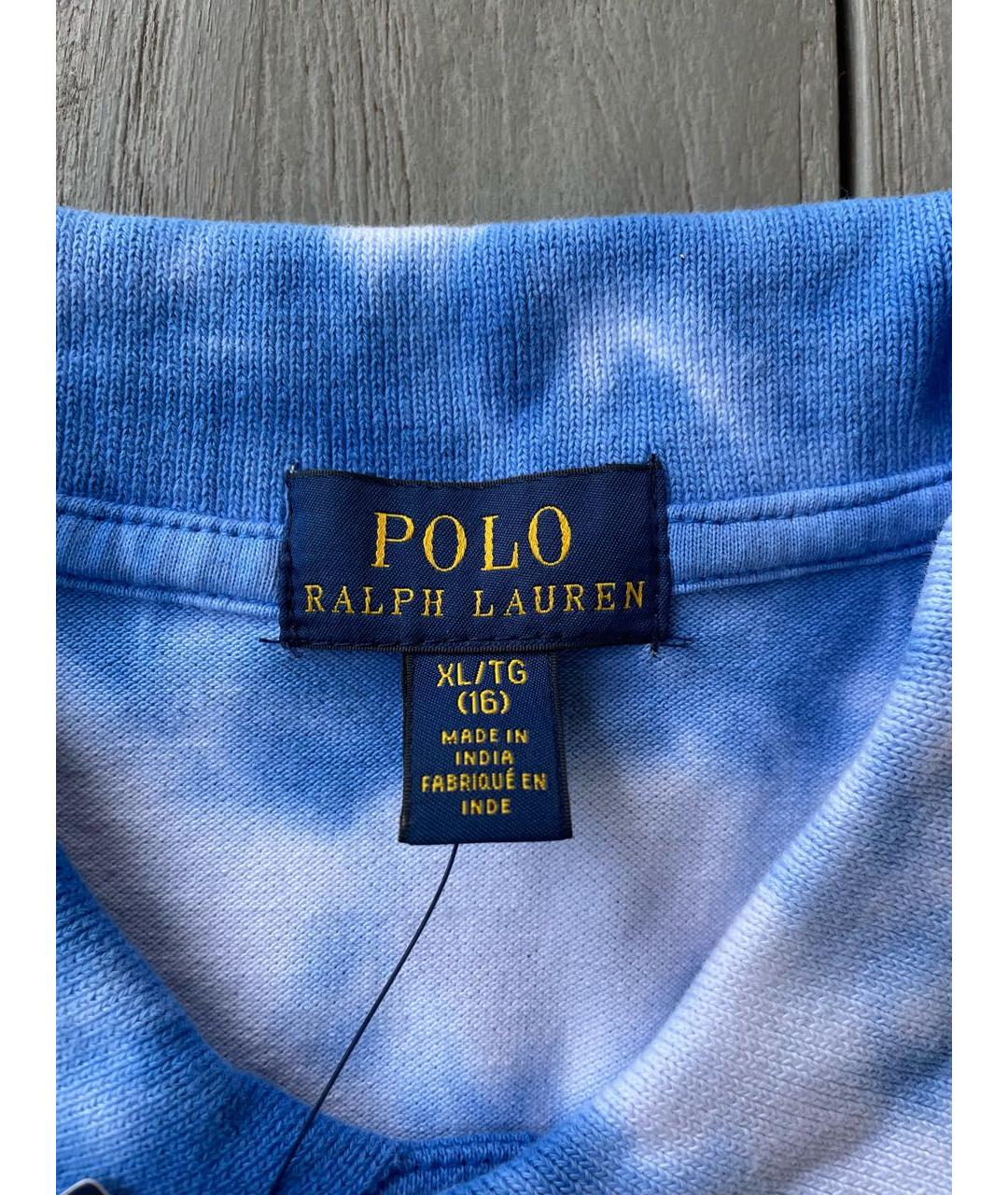 POLO RALPH LAUREN Голубой хлопковый детская футболка / топ, фото 5