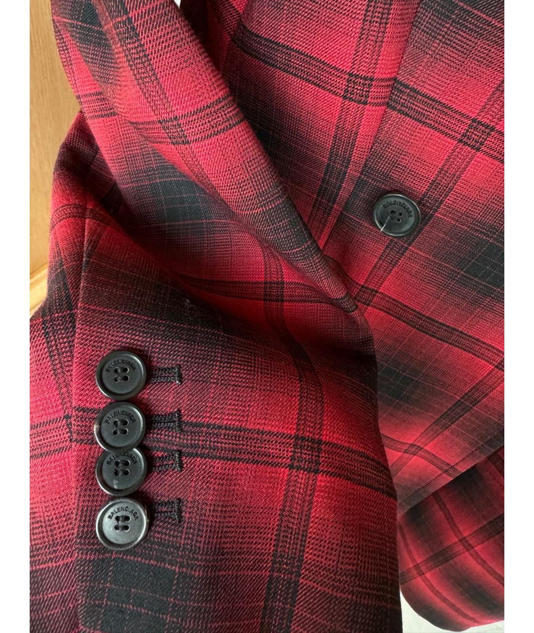 BALENCIAGA Красный шерстяной жакет/пиджак, фото 4