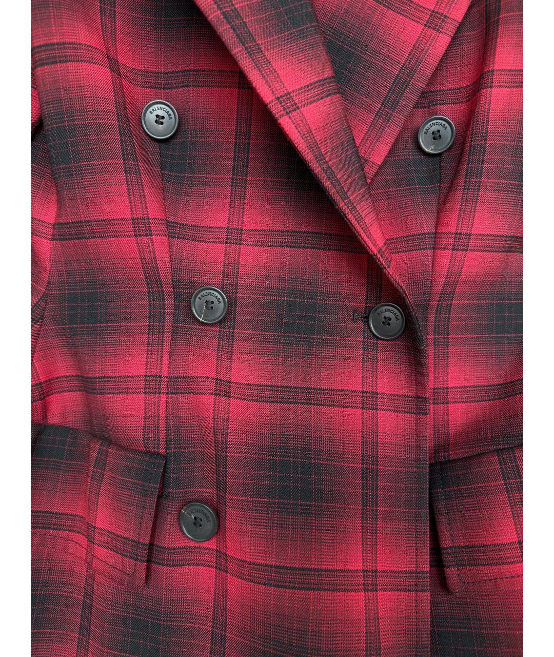 BALENCIAGA Красный шерстяной жакет/пиджак, фото 3